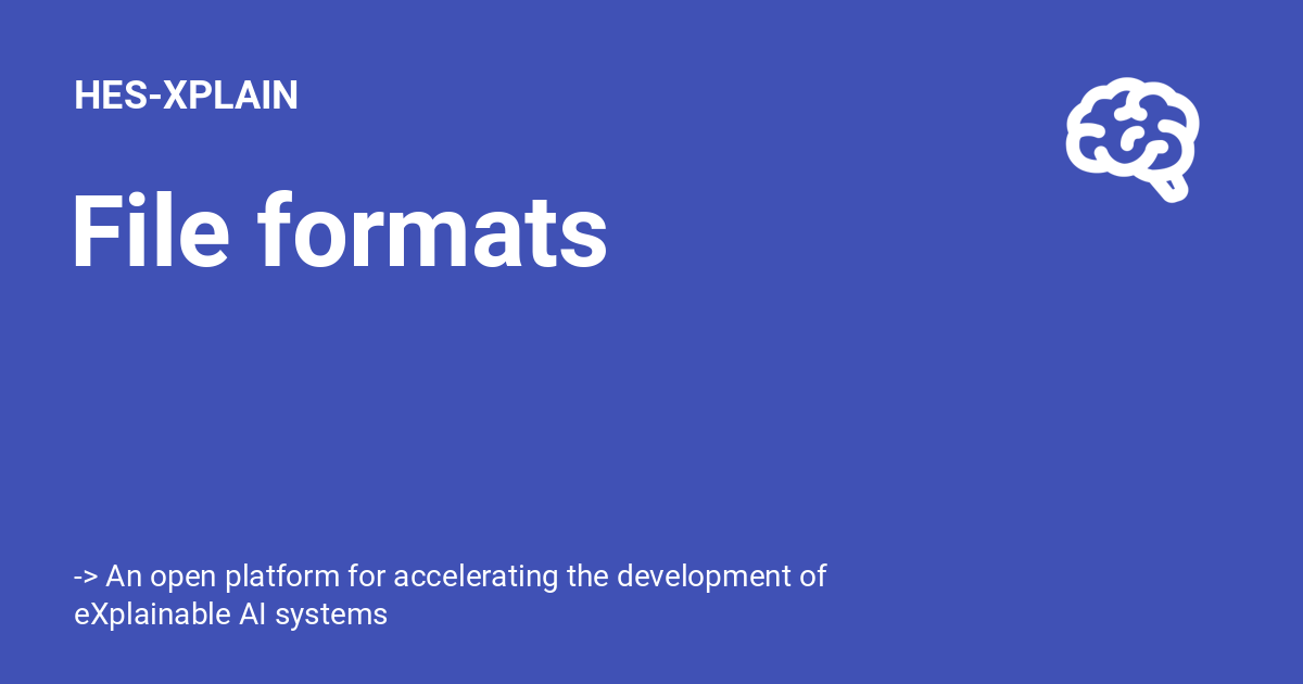 File formats - HES-XPLAIN